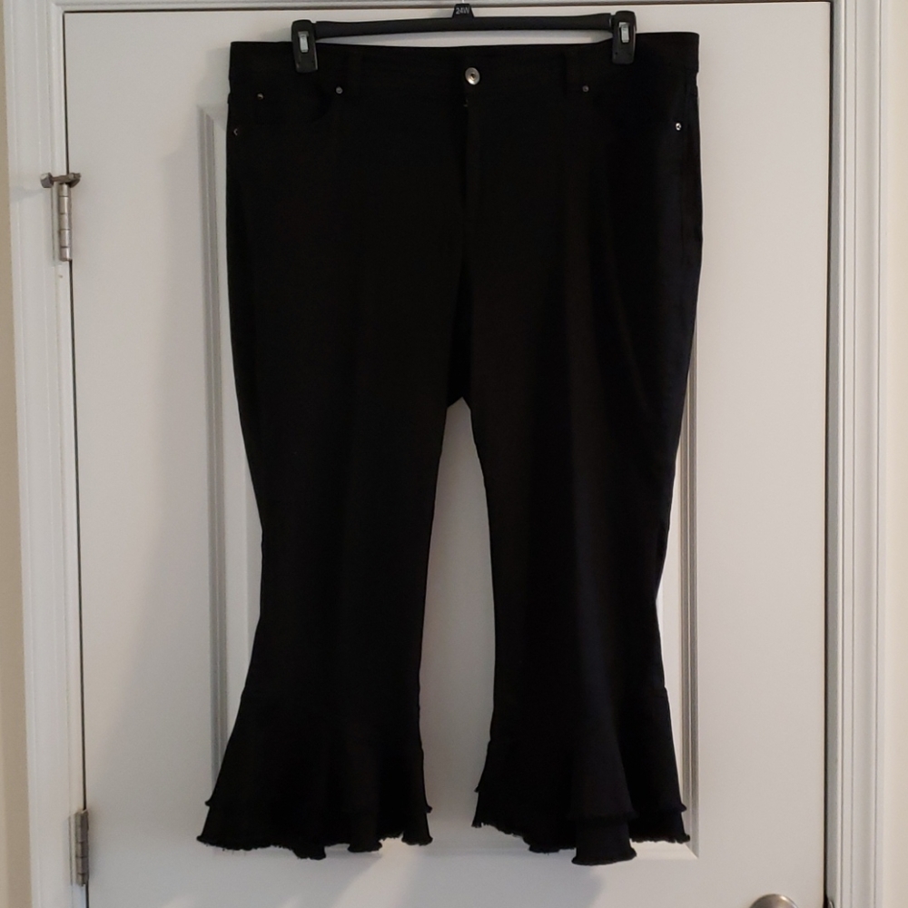 Black Capris w/ layered Flare legs